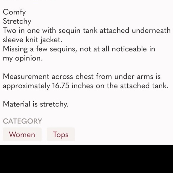 Sequin Top Tank Knit Long Sleeve Belted Charcoal Gray Womens Medium Tie Belt - Picture 16 of 16